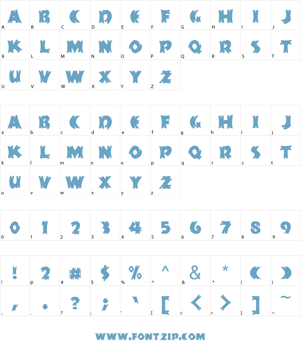 HFF Splintered Dream Font Character